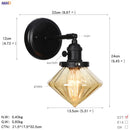 Helnys Industrial Glass Ball Wall Sconce Black Wall Light for Bathroom Mirror
