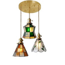 Helnys Nordic Glass Copper Pendant Light with Wood Knob Switch