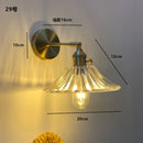 Helnys Amber Glass LED Wall Sconce Modern Nordic Wall Light Fixtures