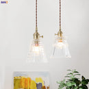 Helnys Glass Pendant Lights Bar Cafe Living Room Edison Industrial Vintage Lamp