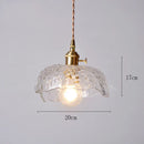 Helnys Amber Glass LED Pendant Lights - Modern Nordic Copper Hanging Lamp