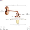 Helnys Ceramic LED Wall Sconce Rose Gold Bedroom Stair Light