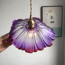 Helnys Nordic Purple Glass LED Pendant Light - Modern Hanging Luminaria