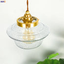 Helnys White Glass LED Pendant Light - Japanese Style Nordic Copper Hanging Lamp