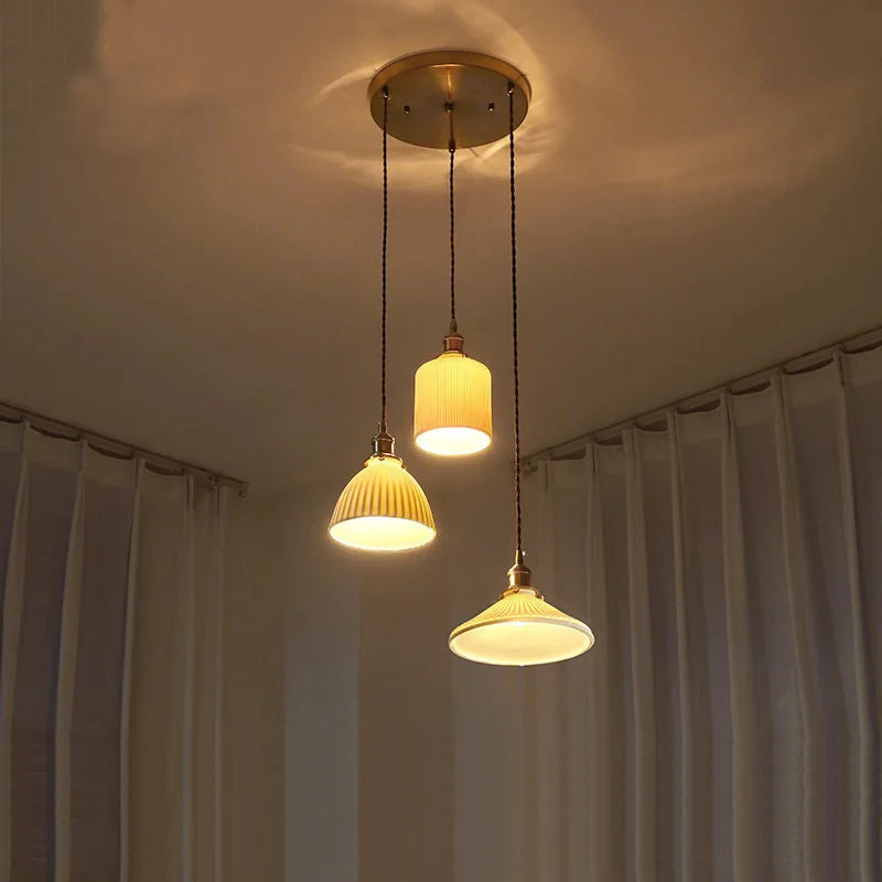 Helnys Glass LED Pendant Lights: Modern Nordic Style for Dining Room, Restaurant, Bar
