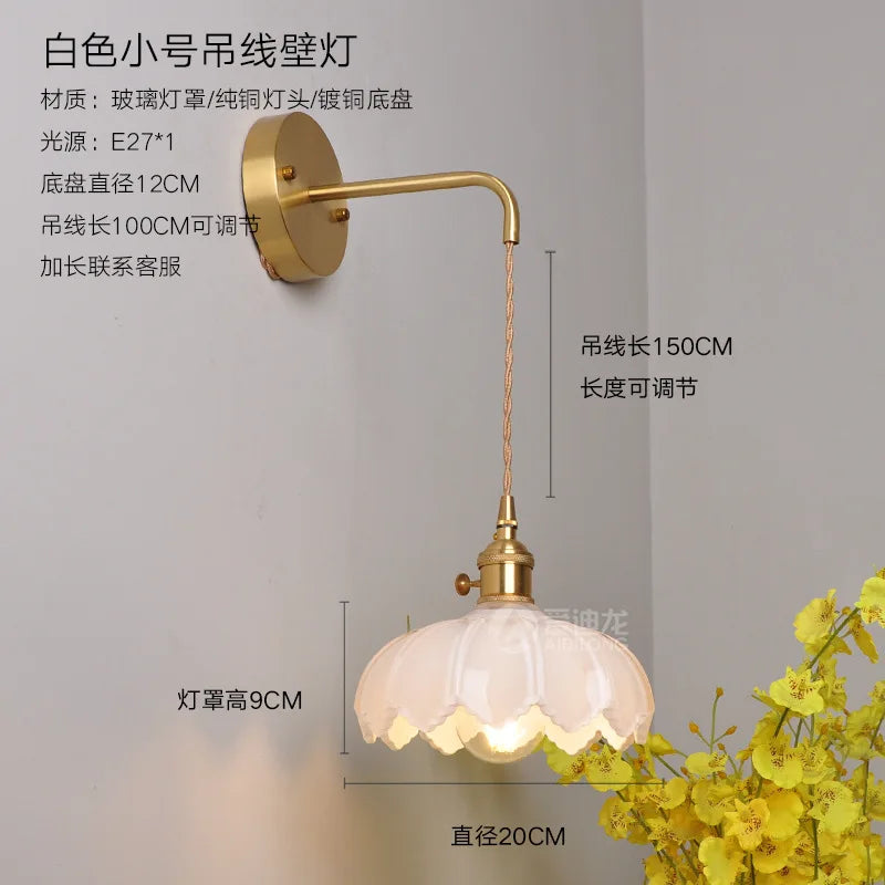 Helnys Nordic Modern Copper Pendant Lamp for Bedroom, Bar, and Restaurant
