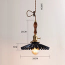 Helnys Ceramic Pendant Lights Wooden Copper Modern Nordic Luminaria