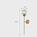 Helnys Nordic LED Glass Ball Wall Lamp for Home Bathroom Mirror Stair Lighting
