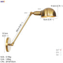 Helnys Single Swing Long Arm Wall Light Retro Loft Industrial Vintage Wall Lamp