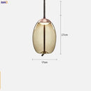 Helnys Nordic Glass LED Pendant Light Fixture Modern Dining Room Hanging Lamp