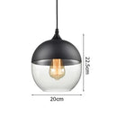Helnys Modern Nordic LED Pendant Light Fixture with Wood Color Glass