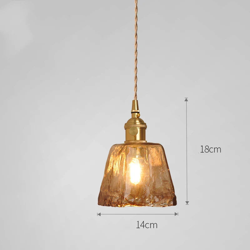 Helnys Flower Glass LED Pendant Light: Nordic Modern Hanging Lamp for Bedroom & Dining Room