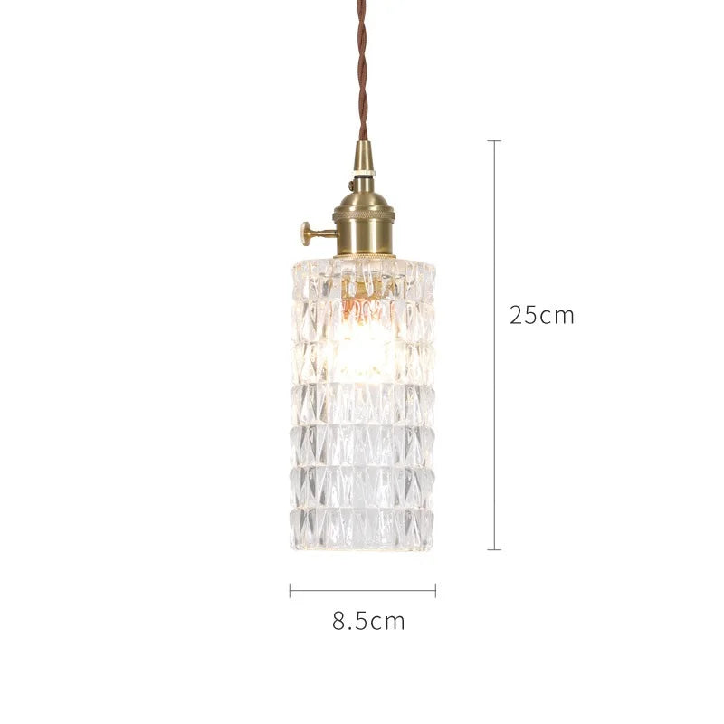 Helnys Glass Pendant Lights Bar Cafe Living Room Edison Industrial Vintage Lamp