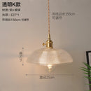 Helnys Nordic Style Copper Glass Pendant Light for Kitchen Dinning Living Room