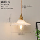 Helnys Nordic Copper LED Glass Pendant Light for Bedroom, Restaurant, Bar, and Cafe