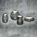 Helnys Nordic Glass LED Pendant Light Fixture Modern Dining Room Hanging Lamp