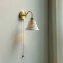 Helnys Glass LED Mirror Light Pull Chain Switch Wall Sconce_Luminaria