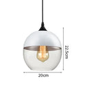 Helnys Modern Nordic LED Pendant Light Fixture with Wood Color Glass