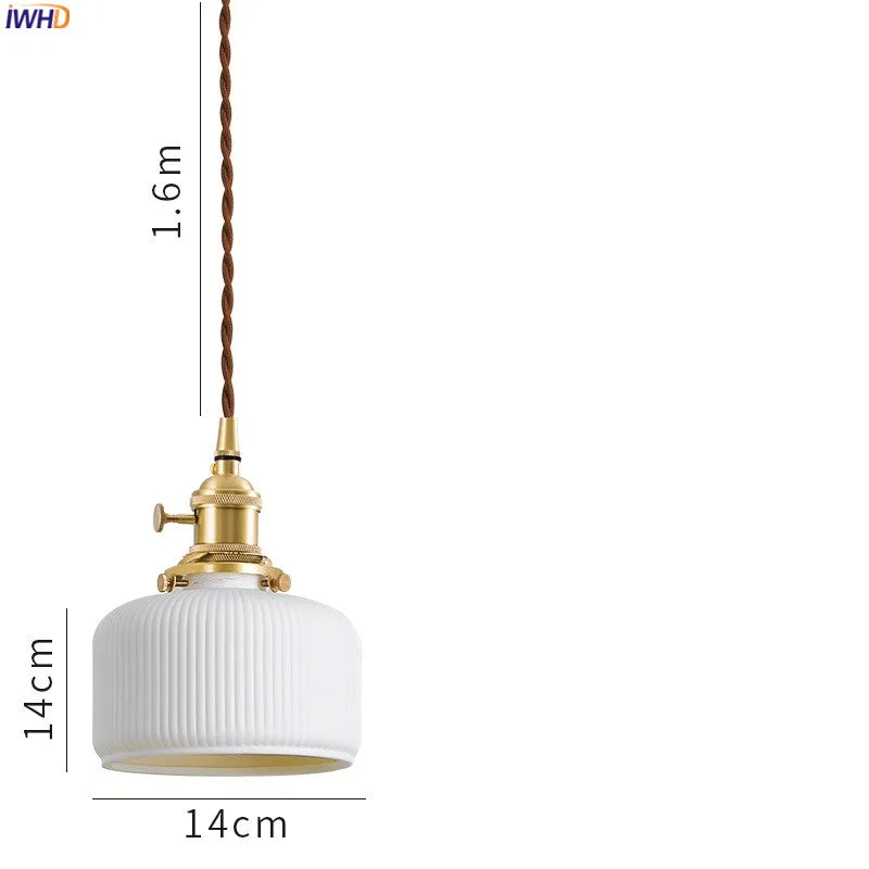 Helnys Nordic Ceramic Pendant Lights: Modern LED Lighting for Bedroom, Dinning, and Living Room
