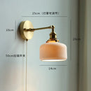 Helnys Ceramic Copper Arm Wall Lamp with Pull Chain Switch - Nordic Modern Style