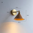 Helnys Walnut LED Wall Light: Adjustable Up Down Lamp for Bedroom Stair Nordic Design
