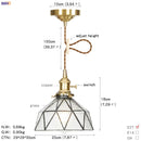 Helnys Modern Glass Copper LED Pendant Lamp for Kitchen Living Room