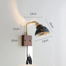Helnys Clear Glass LED Wall Light with Pull Chain Switch - Modern Nordic Wall Lamp