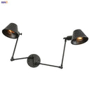 Helnys Industrial Vintage Wall Lamp 2 Heads Antique Rustic Loft Style Light