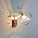 Helnys Clear Glass LED Wall Light with Pull Chain Switch - Modern Nordic Wall Lamp