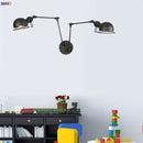 Helnys Antique Black Wall Lamp Vintage Industrial Sconce LED Applique Murale