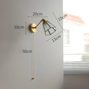 Helnys Green Glass LED Wall Lights with Pull Chain Switch