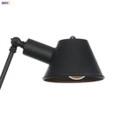 Helnys Black Swing Arm Wall Light Industrial Vintage Sconce LED Lighting