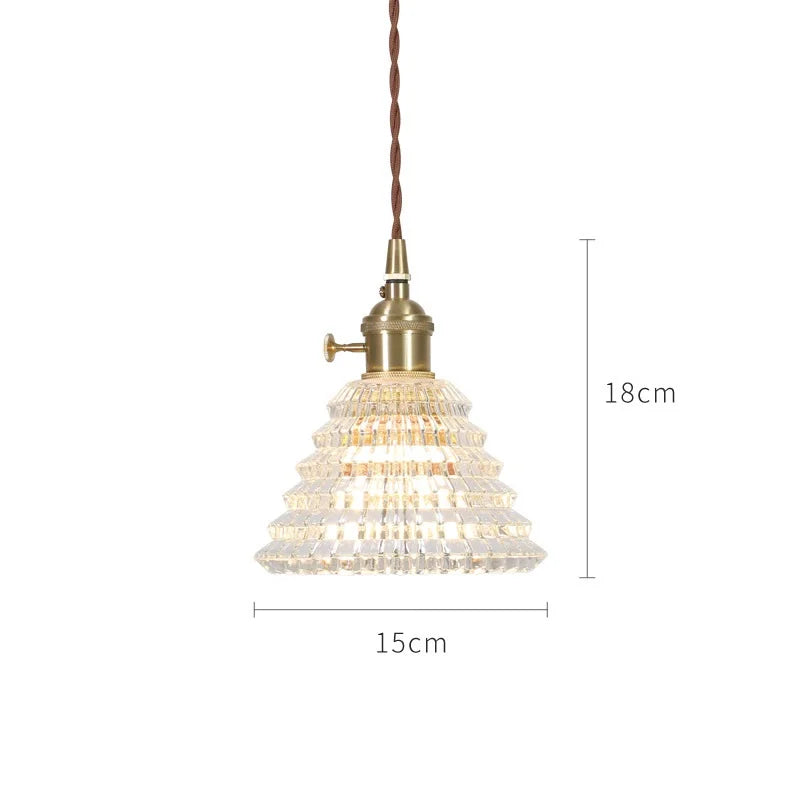 Helnys Glass Pendant Lights Bar Cafe Living Room Edison Industrial Vintage Lamp