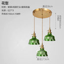 Helnys Nordic Green Glass LED Pendant Lights Copper Switch - Modern Hanging Lamp