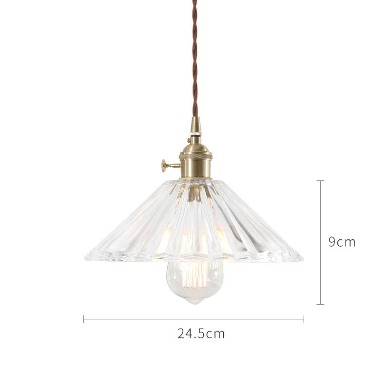Helnys Glass Pendant Lights Bar Cafe Living Room Edison Industrial Vintage Lamp