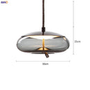 Helnys Nordic Glass LED Pendant Light Fixture Modern Dining Room Hanging Lamp