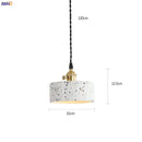 Helnys Nordic White Cement Pendant Lights - Modern Hanging Lamp Fixtures