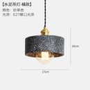 Helnys Loft Industrial Edison Pendant Lights - Nordic Cement LED Lamp