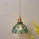 Helnys Flower Glass LED Pendant Light: Nordic Modern Hanging Lamp for Bedroom & Dining Room