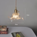 Helnys Flower Glass LED Pendant Light: Nordic Modern Hanging Lamp for Bedroom & Dining Room