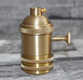 Helnys E27 Lamp Holder Socket Base with Switch - Vintage-design, Reliable Light Fixture