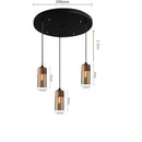 Helnys Nordic Wood LED Glass Pendant Light for Dinning Room Cafe Bedroom