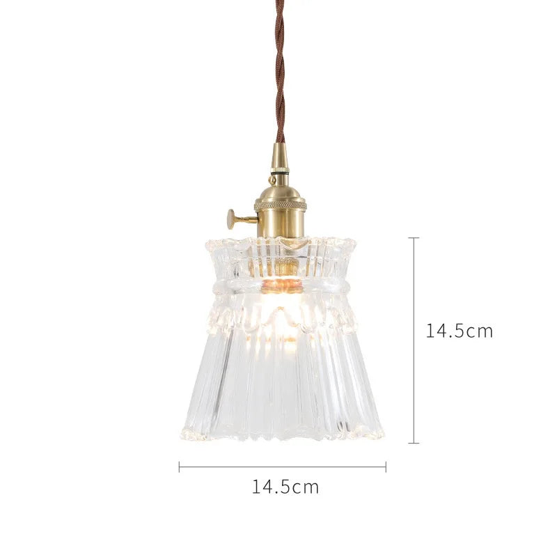Helnys Glass Pendant Lights Bar Cafe Living Room Edison Industrial Vintage Lamp