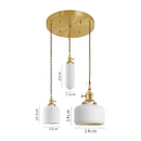 Helnys Ceramic LED Pendant Light - Modern Copper Hanging Lamp