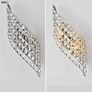 Helnys Crystal Wall Lamp for Living Room Bathroom LED Light Fixtures