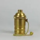 Helnys Industrial Brass Lamp Holder E27 Socket for Pendant Light