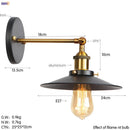 Helnys Gold Rustic Wall Lamps Bathroom Stair Mirror Light Industrial Wall Lights