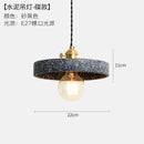 Helnys Loft Industrial Edison Pendant Lights - Nordic Cement LED Lamp