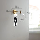 Helnys Green Glass LED Wall Light with Pull Chain Switch - Nordic Modern Design