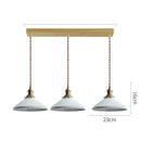 Helnys Ceramic LED Pendant Light - Modern Copper Hanging Lamp